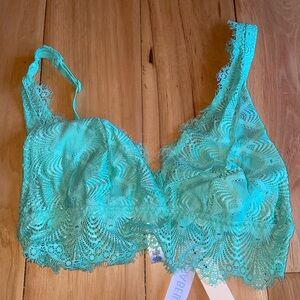 NWT Cosabella Allure Tall Triangle Ghana Green Lace Bralette